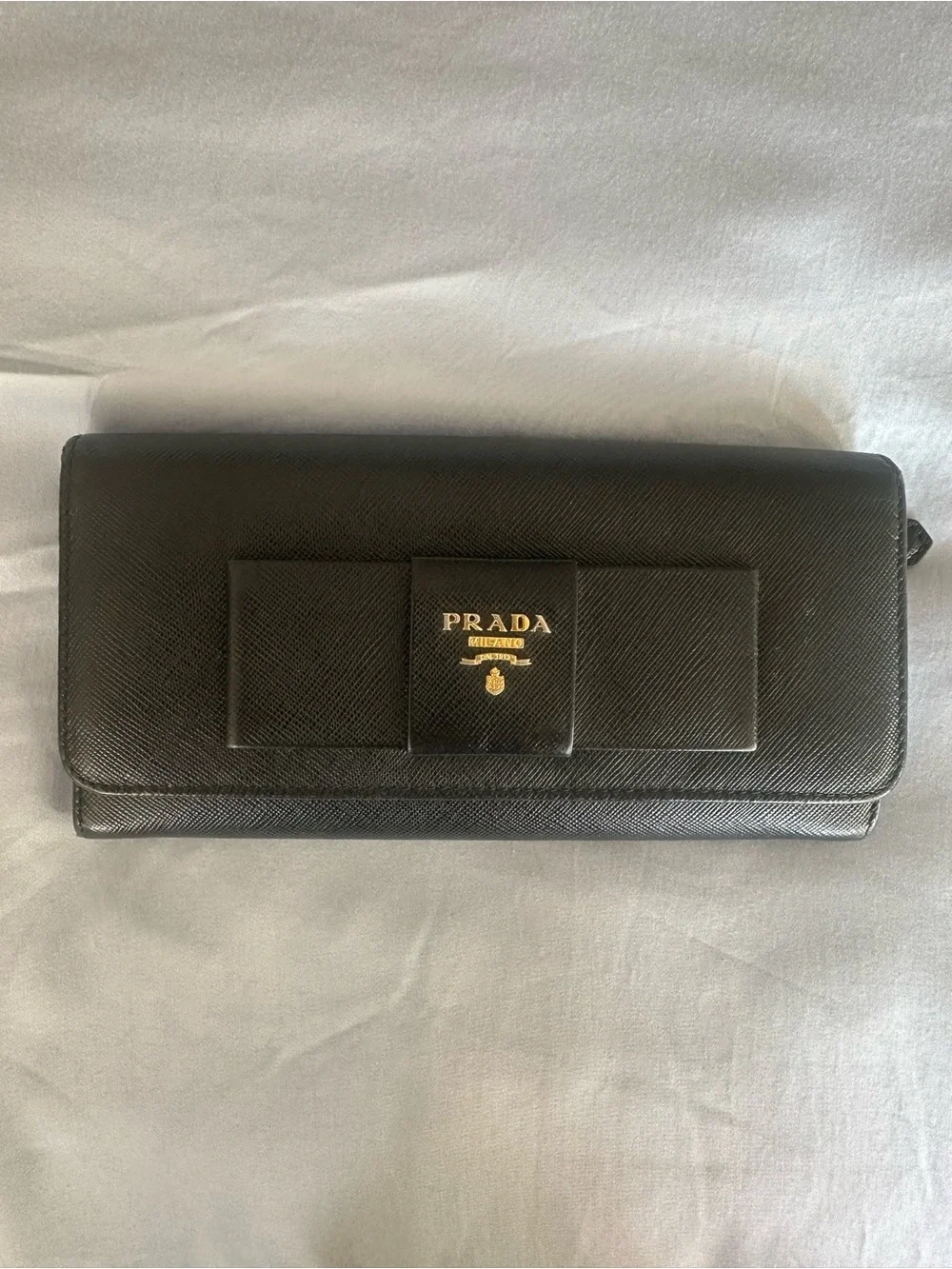 Prada Olive Green Saffiano Leather Wallet